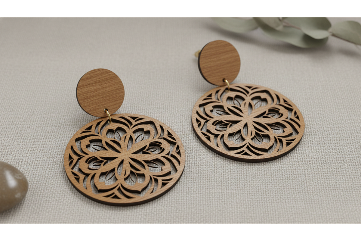 Flower Earrings Vector Set, a Graphic by hafijul (Photo 7 of 11)