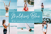 MALDIVES BLUE LIGHTROOM PRESETS, an Action Add-On by Nes Design Co (Thumbnail 1 of 10)