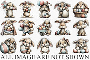Whimsical Bunny Easter Clipart PNG, a Seasonal Illustration by Canvas Craft (Thumbnail 4 of 7)