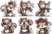 Quirky Squirrel, Funny Squirrel Clip, an Illustration by Libby Wishes (Thumbnail 2 of 7)