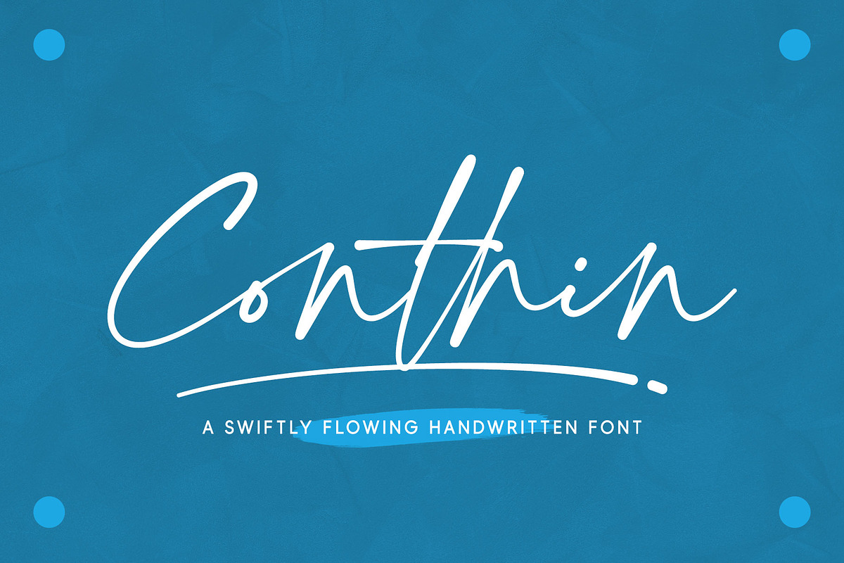 Conthin | Handwritten Font, a Handwritten Font by Lemonthe (Photo 1 of 9)
