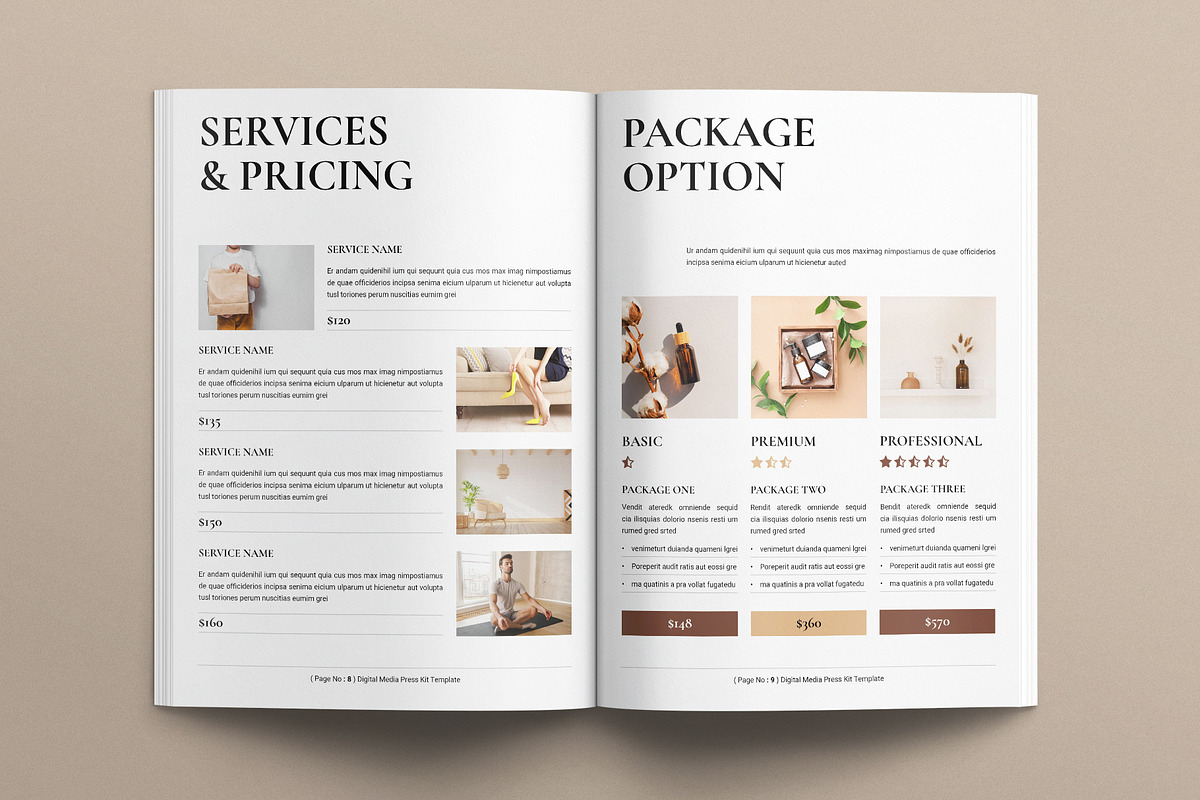 Digital Media Press Kit Template, a Brochure Template by E-Type (Photo 4 of 7)