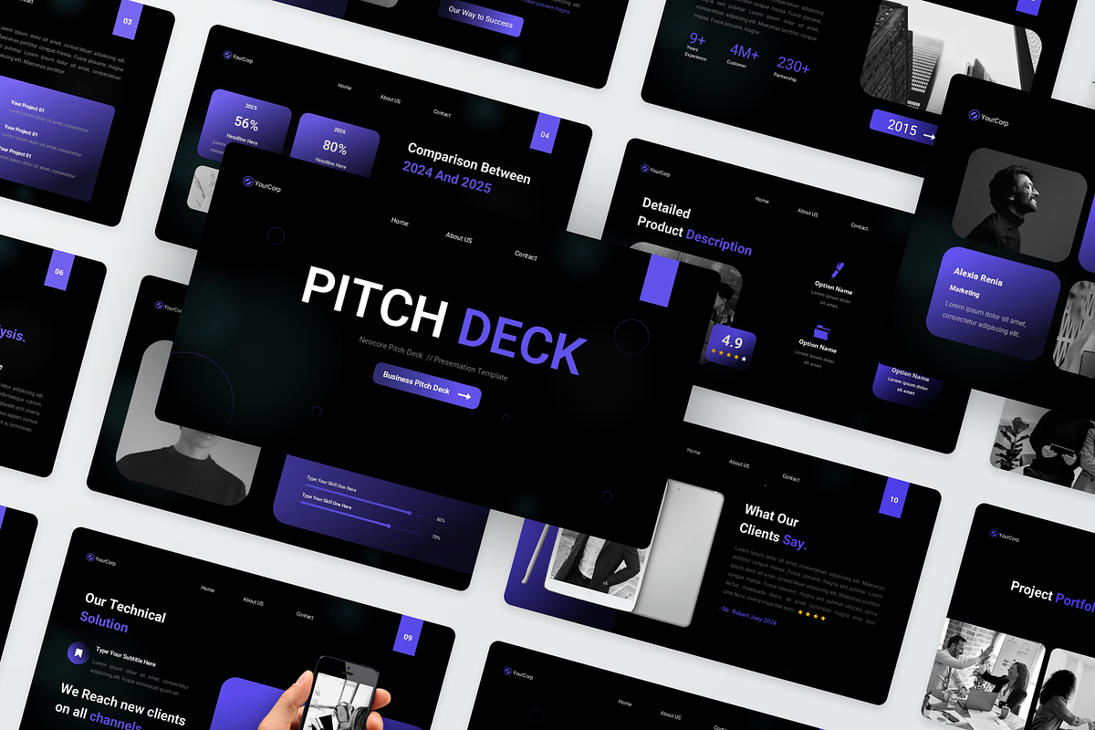 Bussines Pitch Deck Powerpoint, a Presentation Template by SquidPixey (Photo 6 of 6)