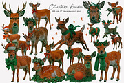 Christmas Reindeer Clipart, an Illustration by Designworld (Thumbnail 1 of 5)