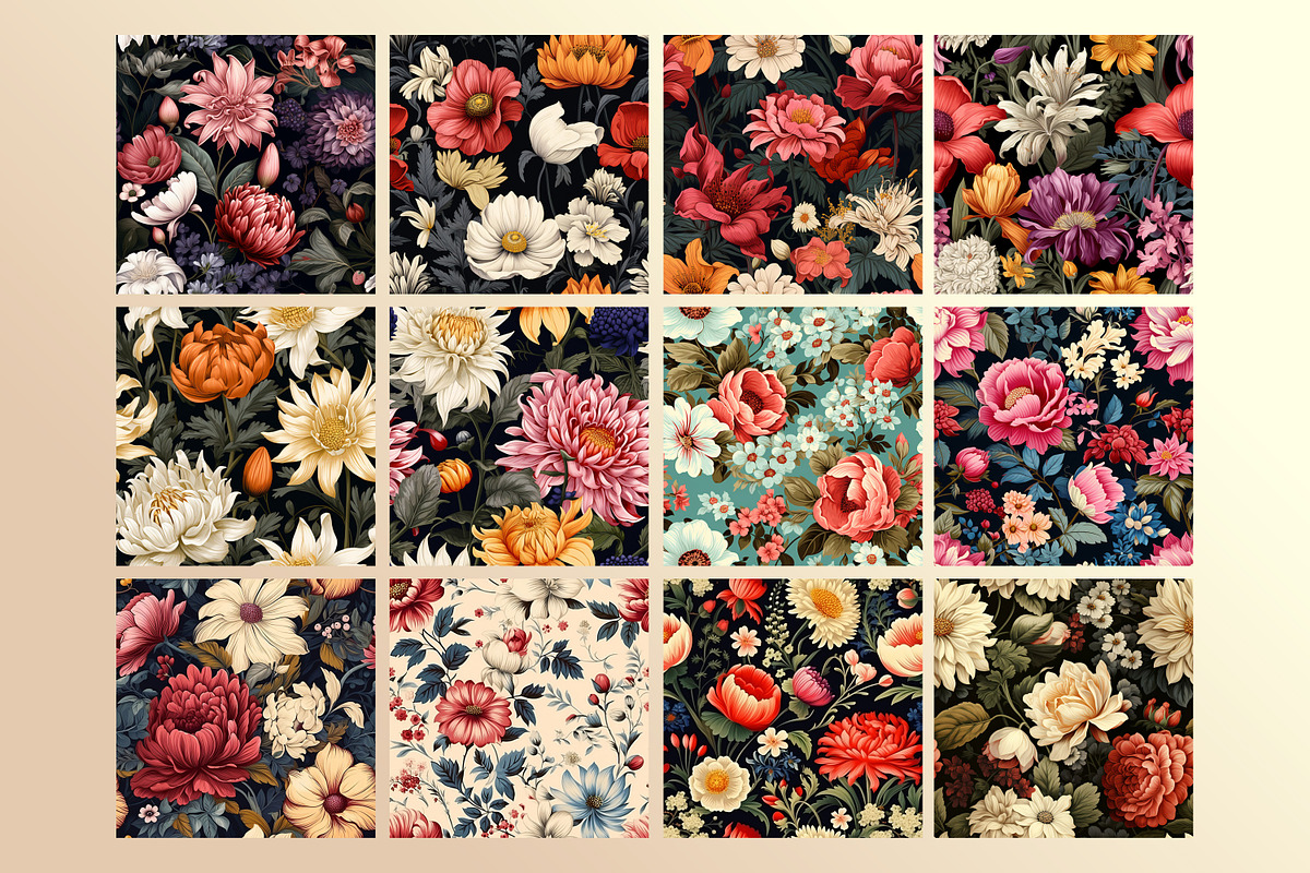 Vintage Flower Seamless Pattern, a Pattern Graphic by Forhadx5 (Photo 5 of 6)