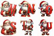 Christmas Santa Alphabet Clipart, an Illustration by OK Design (Thumbnail 4 of 5)