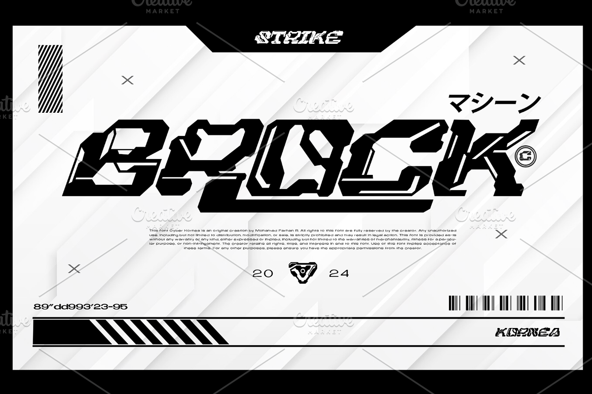 Cyber Kornea | Cyberpunk Mecha Font preview 5