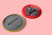 Pin Button Mockup - 8 Views, an Advertising Mockup by Illusiongraphic (Thumbnail 8 of 23)