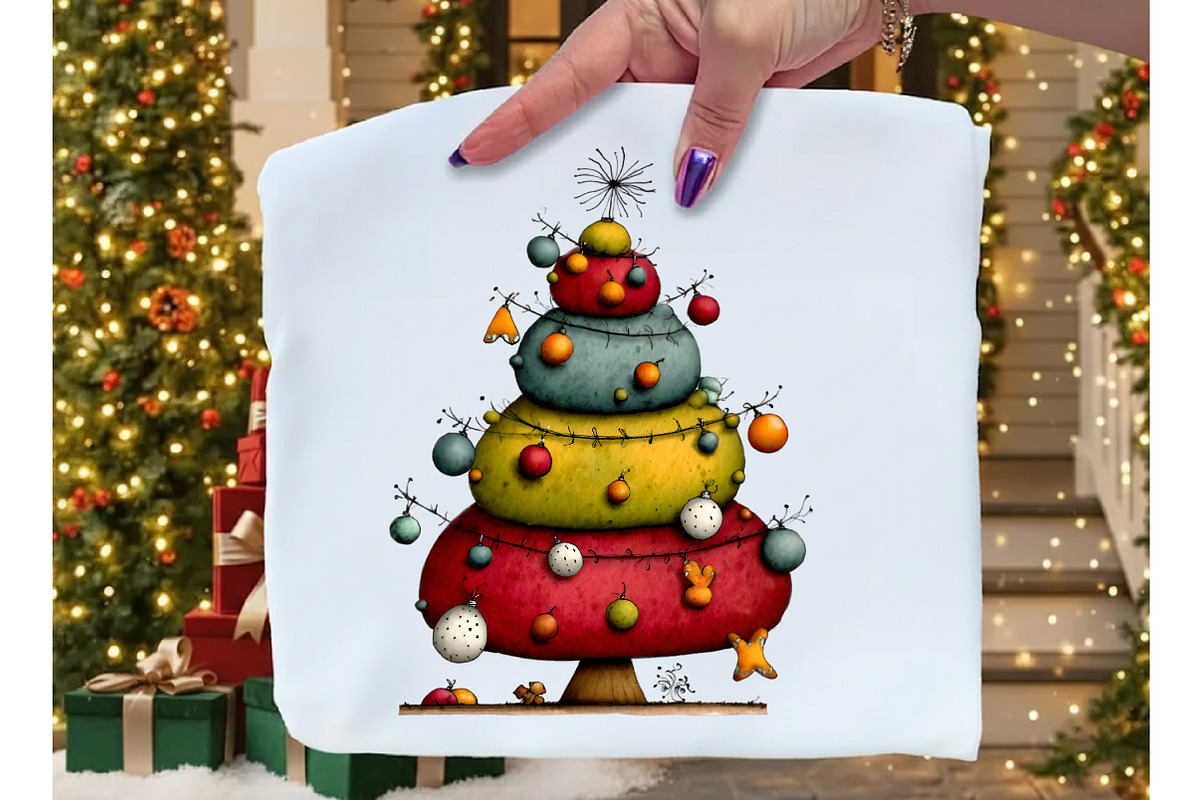 Whimsical Christmas Tree Clipart PNG, an Illustration by Dream Creation (Photo 5 of 7)