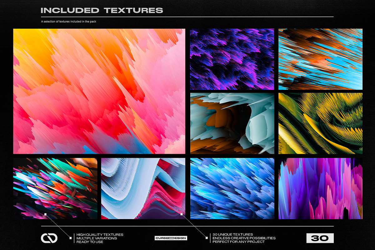 Abstract Textures, a Texture Graphic by Cursedesign
