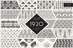 1920 Art Deco Seamless Patterns