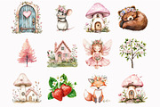 Watercolor Pink Garden Fairies Clipa, a Seasonal Illustration by Design Market (Thumbnail 4 of 5)