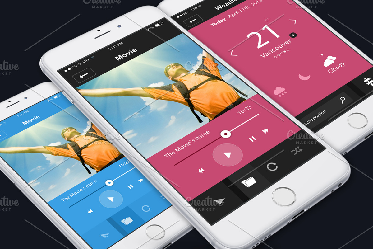 Mobile UI Kit, an UI Kit Template by Alireza Farzad (Photo 7 of 7)