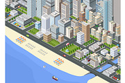 Illustration isometric large city, an Illustration by AlexZeL (Thumbnail 1 of 5)