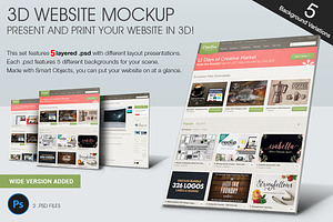 3D Website MockUp