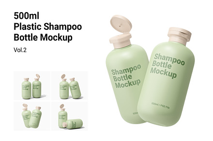 Squeeze Shampoo Bottle Mockup Vol.2, a Packaging Mockup by Akebareee