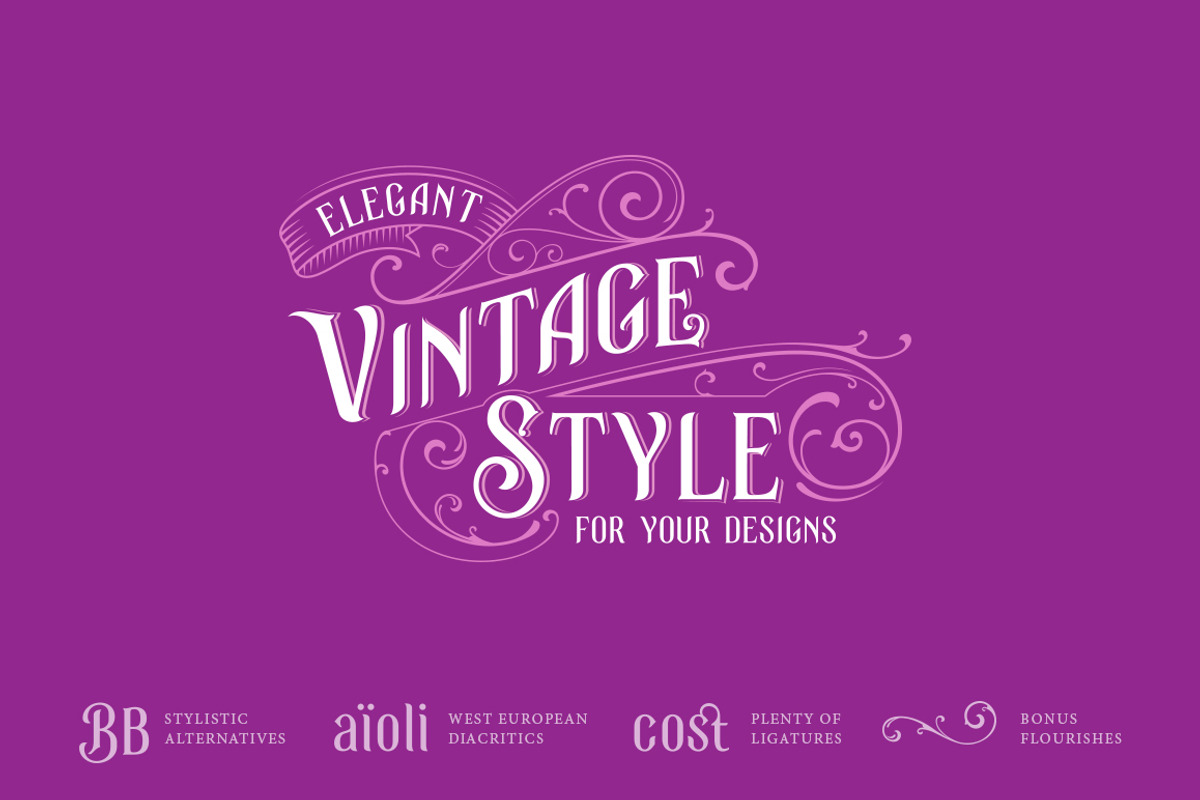 Black Spot Vintage Display Font, a Serif Font by vatesdesign (Photo 4 of 9)