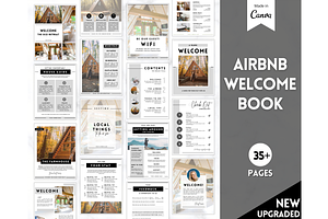 Airbnb Welcome Book Template 35pgs