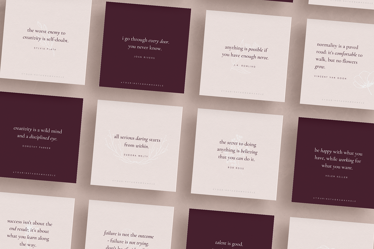 Joanna Social Media Quote Bundle, a Social Media Template by Atlas & Anchor Designs (Photo 2 of 8)