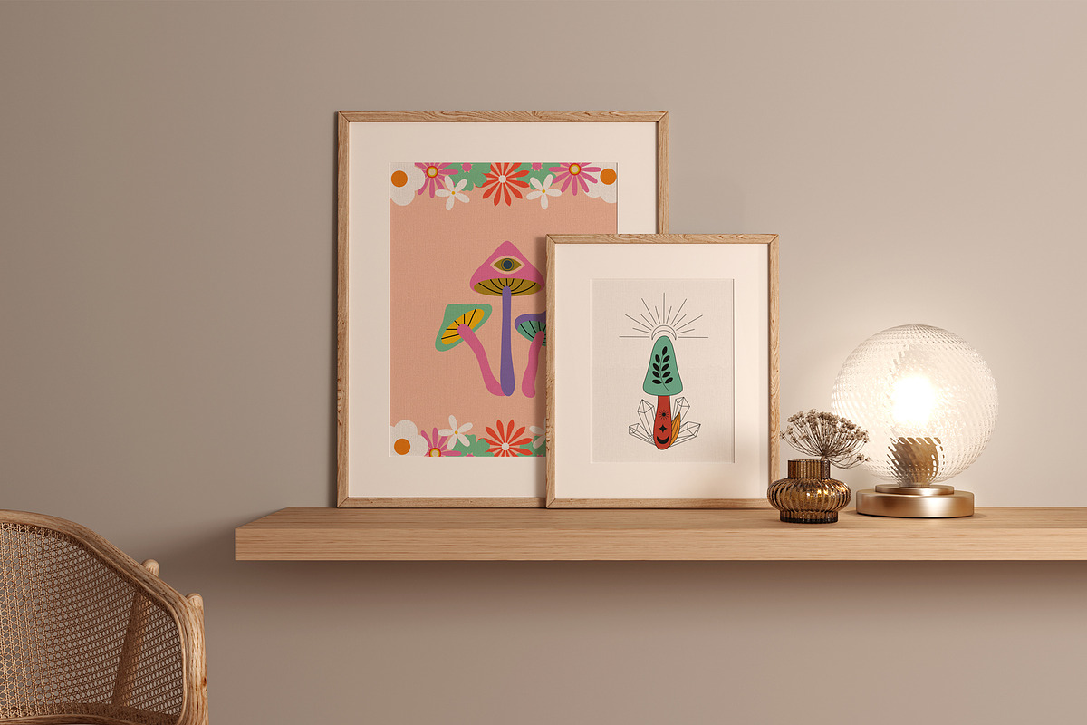 Retro groovy posters - wall art, an Illustration by Sofico (Photo 7 of 13)