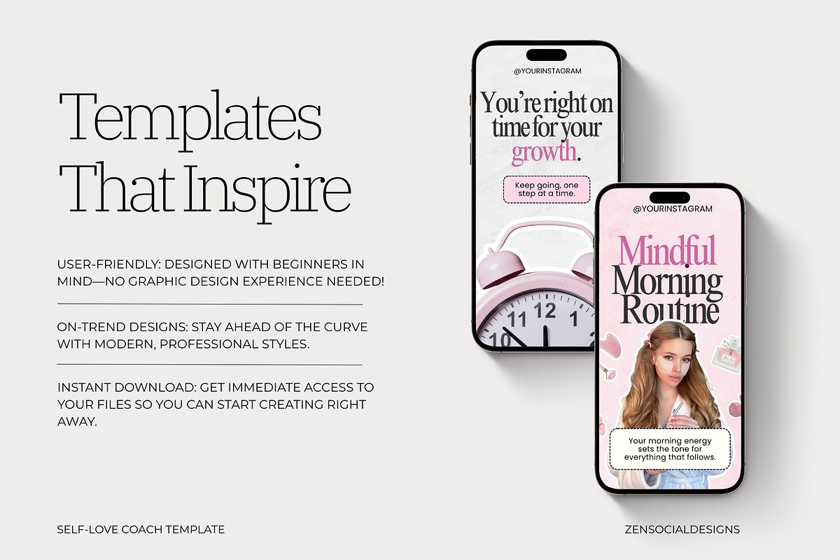 Pink Self-Care Coach Instagram Template preview 7