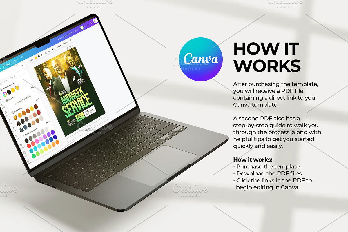 Green Midweek Church Service Flyer, a Social Media Template by Vintage Impressions (Photo 3 of 6)
