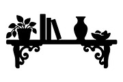 Ornamental Wall Shelf Silhouette, an Object Graphic by hafijul (Thumbnail 4 of 4)