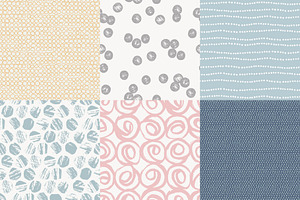 Dots And Circles Seamless Patterns