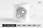 Sunflower SVG, DXF, PNG, Cut file, an Illustration by ClipartMuchLove (Thumbnail 7 of 11)