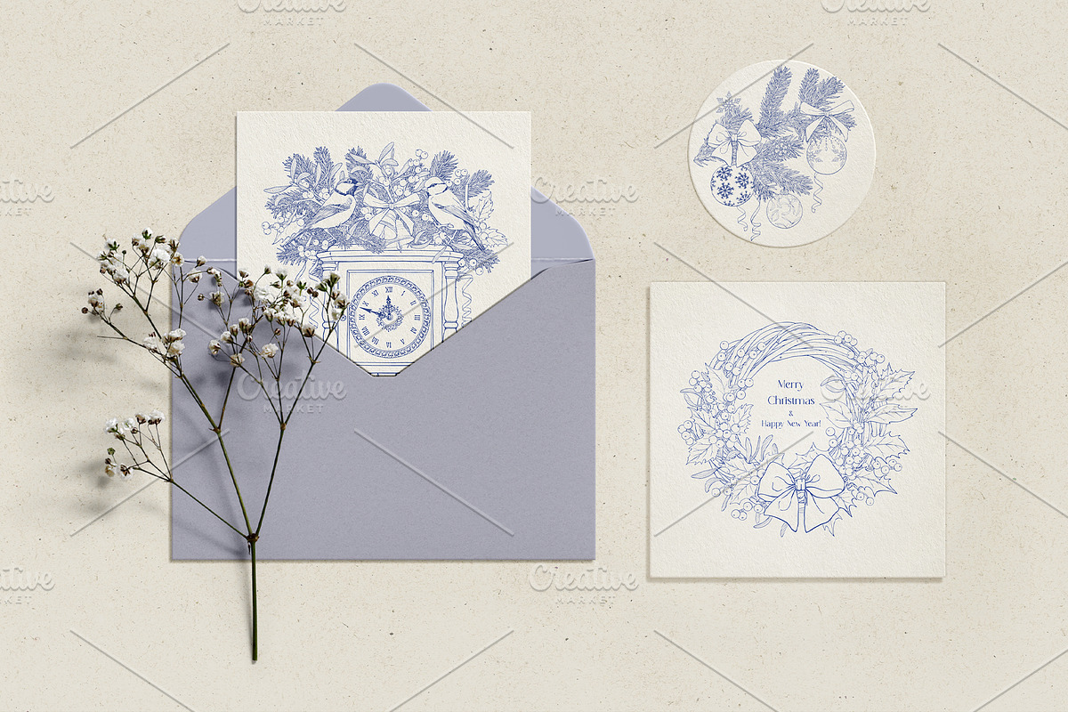 Christmas Hand drawn Vector set, an Object Illustration by ON_lineart_store (Photo 5 of 10)