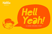 Hell Yeah - Hand-drawn Font, a Font by Super Hello (Thumbnail 1 of 5)