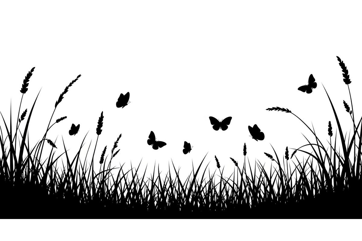 Floral Grass Border Silhouette Bundl, an Illustration by Amazin_art (Photo 46 of 51)