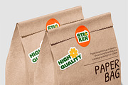 Paper Bag Sticker Label Mockup, a Packaging Mockup by Unerispace (Thumbnail 2 of 5)