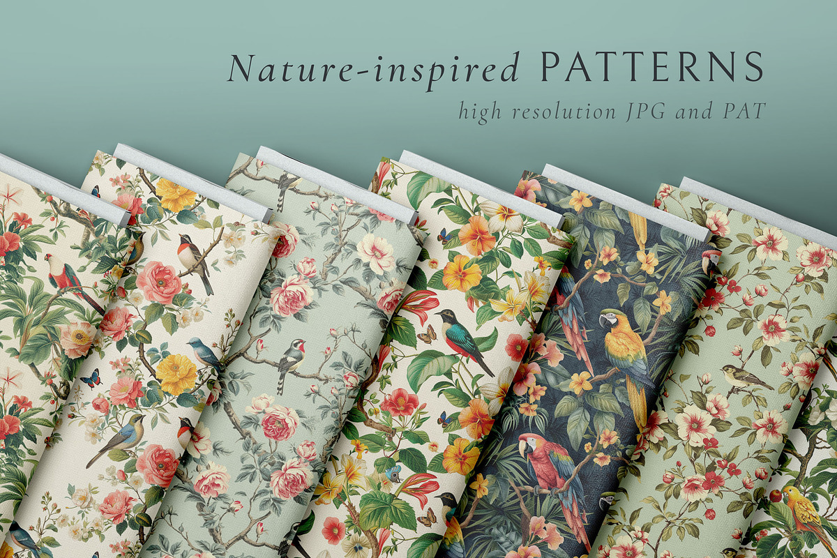 Chinoiseries Toile Seamless Patterns, a Pattern Graphic by Olya Creative (Photo 2 of 25)