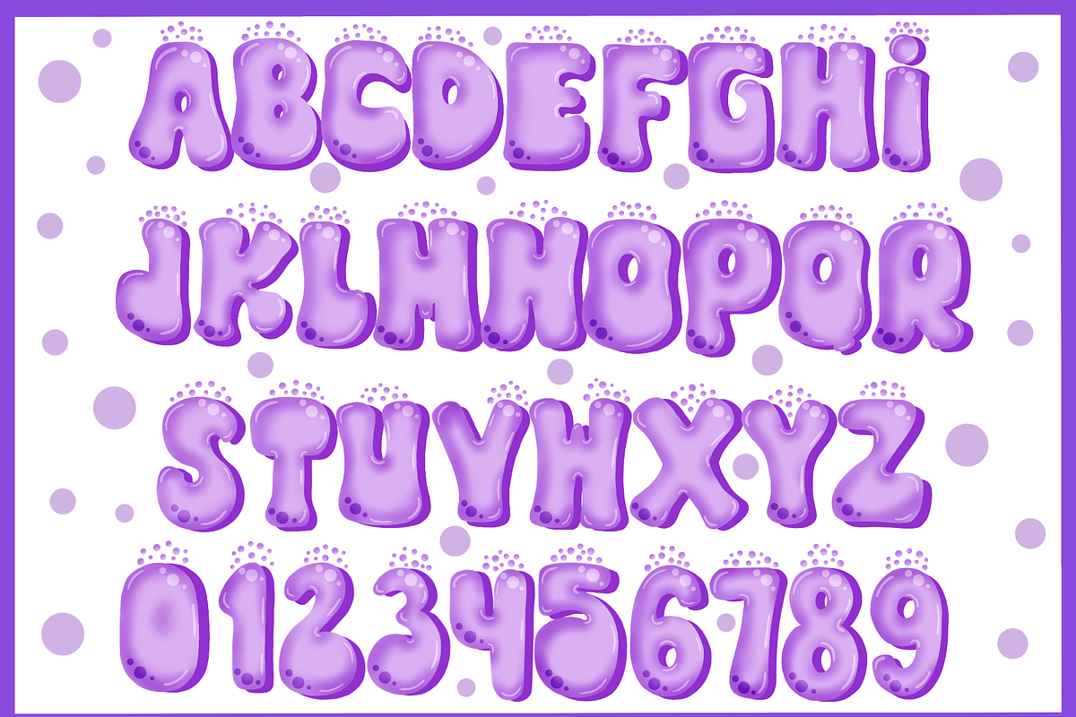 Bubble Gam-PNG fonts, a Symbol Font by It me digital art (Photo 4 of 8)