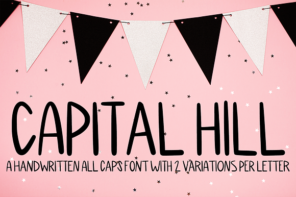 Capital Hill - Handwritten Caps Font preview 8
