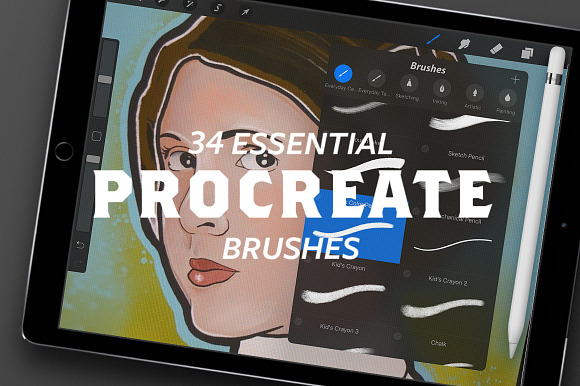 34 Essential Procreate Brushes preview 5