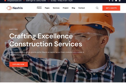 Nextrin-Construction WordPress Theme, a WordPress Template by helenshop