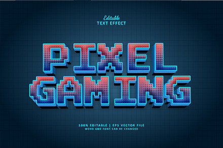 Text Effect Pixel Gaming, a Layer Style Add-On by Navy Graphic