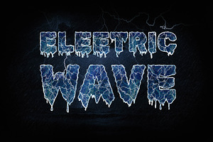 PSD Electric Editable Text Effect