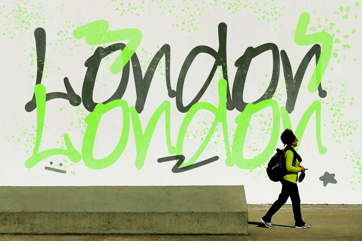 Sterling Sign – Urban Graffiti, a Font by Typehand Studio (Photo 2 of 10)