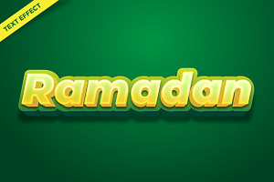 Green Moslem Text Effects Design