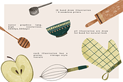 Bakers Kitchen Clipart & Patterns, a Food Illustration by Illustrations Lazarteva (Thumbnail 2 of 6)