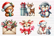 Kawaii Vintage Christmas Clipart, an Illustration by CreationArt (Thumbnail 2 of 5)