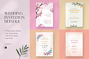 Romantic Wedding Invitation Bundle, an Invitation Template by graphypix (Thumbnail 1 of 6)