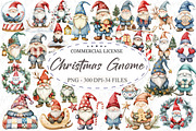 Winter Christmas Gnome Clipart PNG, an Illustration by designcity5 (Thumbnail 1 of 5)
