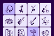 Music Doodles, an Outline Icon by Vectors Market (Thumbnail 8 of 9)