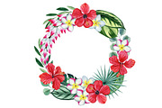 Tropical plants set, an Illustration by Watercolor life (Thumbnail 6 of 13)