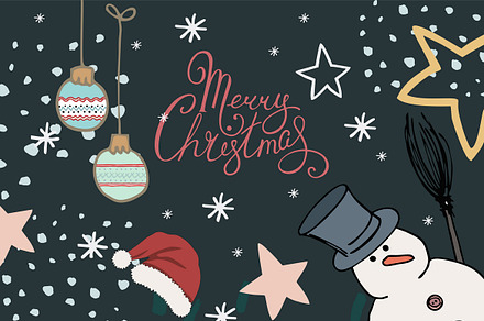 Merry christmas set, a Card Template by Roxana.Kropp