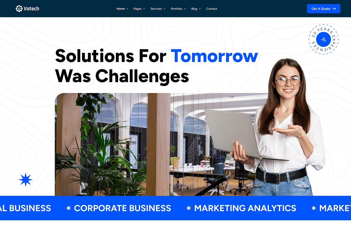 Vatech - Technology Solutions Figma, an UI Kit Template by AliThemes (Photo 7 of 17)